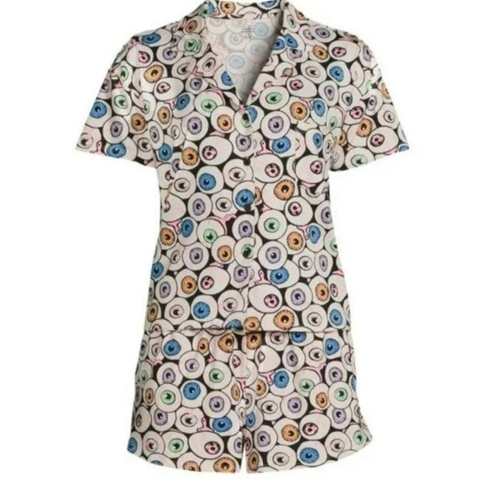 👁️ 👁️ NWT - Eyeball Halloween Pajamas TWO Piece Set!!! 👁️ 👁️